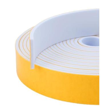 Imagem de Faixa de vedação de porta de decapagem climática, fita de espuma autoadesiva, tira de vedação contra clima, para vedação de lacuna, 1,9 cm x 0,5 cm x 80 cm, branca