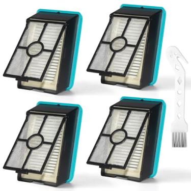 Imagem de Substituição de filtro HEPA 4111A 4109 compatível com limpador de piso rígido sem fio Bissell CrossWave Edge, aspirador de pó seco e úmido, filtro Bissell FreshStart para CrossWave selecionado