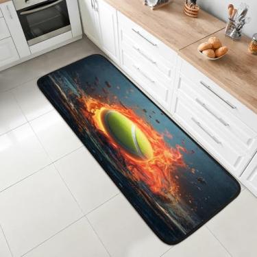 Imagem de 2 x tapete de corredor de 1,8 m, lavável, antiderrapante, tapete de entrada macio, tapetes de cozinha, para corredores, entrada, cozinha, banheiro, lavanderia, quarto, casa, decoração esportiva, tênis