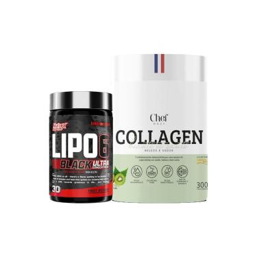 Imagem de Kit Colágeno Verisol® 300g Chef Whey + Thermogênico Lipo6 Black 30 Cáps Nutrex-Unissex