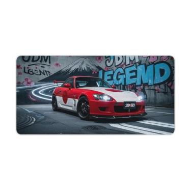 Imagem de HouLaiZhe S2000 Graffiti Mount Fuji JDM Car Gaming Mouse Pads JDM Car Desk Pads Grandes Mousepads para Desktop Keyboard Computer Mat30x60cm