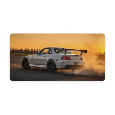 Imagem de HouLaiZhe Sunset Drift Car JDM S2000 Gaming Mouse Pads JDM Car Desk Pads Grandes Mousepads para Teclado Desktop Tapete de Computador 30 x 60 cm