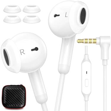 Imagem de Fones de ouvido com fio com conector de 3,5 mm para Chromebook, laptop, PC, escola, fones de ouvido com cancelamento de ruído, fones de ouvido com microfone, estéreo HiFi de 3,5 mm, plugue de áudio