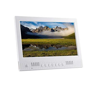 Imagem de OKPJFHS IPS de 10,1 polegadas, reprodutor de publicidade multifuncional, álbum de fotos eletrônico, botão frontal com indução do corpo humano, moldura eletrônica, preto e branco de alta definição