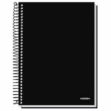 Imagem de Caderno universitário 10 matérias 200 folhas Preto Tamoio