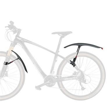 Imagem de 1/2PCS Para-lama de bicicleta MTB Gravel com luz traseira, protetor de lama dianteiro e traseiro com liberação rápida, acessório para bicicleta de montanha(MTB Fenders Set)