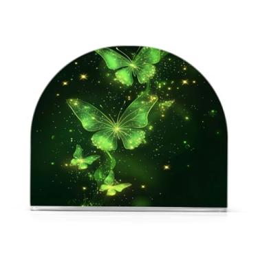 Imagem de Qilmy Porta-guardanapos borboleta verde do dia de São Patrício para mesas - porta-guardanapos para cozinha, porta-guardanapos de mesa, porta-guardanapos de coquetel, porta-guardanapos moderno