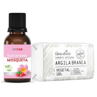 Imagem de Kit Cuidados - Óleo de Rosa Mosqueta 30ml + Sabonete Argila Branca 110g
