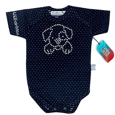 Imagem de Body Bebê Bolinhas Strass Manga Curta Preto