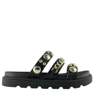 Imagem de Tamanco Vizzano Tiras Decoradas e Detalhe em Corrente 6510102-Feminino