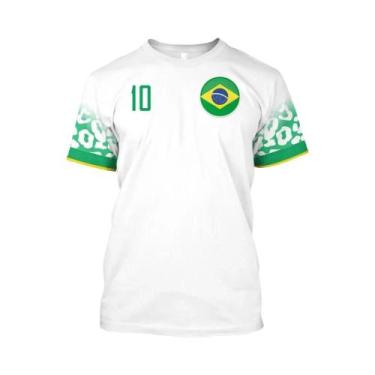 Imagem de Camiseta De Manga Curta Da Seleção Brasileira Masculina 2022 Moda Espo