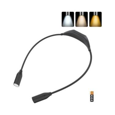 Imagem de Luz De Leitura Ajustável Para Pescoço, Portátil, 3 Cores, 3 Níveis De 