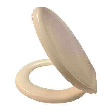 Imagem de Assento Sanitário Almofadado Universal Oval | Tampa de Vaso Sanitário Econômica | Assento Sanitário Confortável(HYPER BEGE)