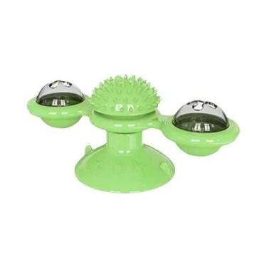 Imagem de Brinquedo Para Gato Com Base De Ventosa Forte, Giratório, Alimentação 