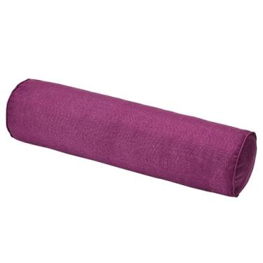Imagem de SPXMQSS Almofada longa almofada cervical e pescoço almofadas cervicais para dormir redondo almofada ergonómica almofada dormir de lado roxo 15 x 90 cm