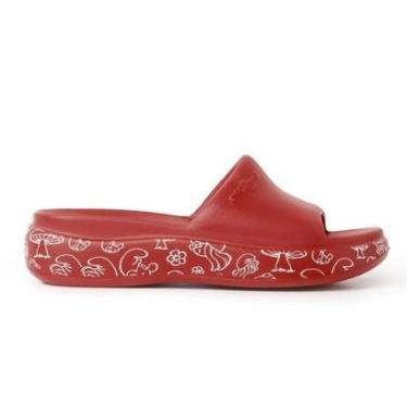 Imagem de Chinelo Piccadilly Smurfs Marshmallow Desenho na Sola-Feminino