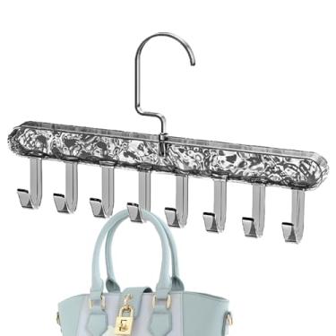 Imagem de Organizador De Cintos Para Guarda-Roupa,Cabideiro De 8 Ganchos Antiderrapante De Secagem | Cabide Robustos Porta-Cintos Para Organização | Roupas Camiseta Lenço Gravata Chapéu Touca Roupeiro Quarto Ba