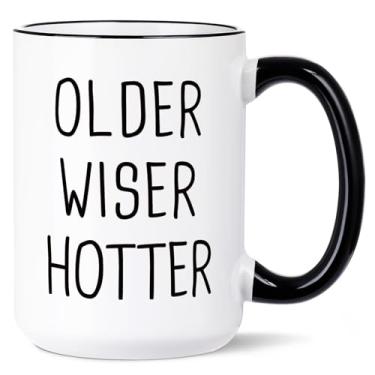 Imagem de Aurahouse Caneca de presente de aniversário para mulheres, engraçado 30º 40º 50º 60º 70º 80º aniversário presentes para mulheres mãe irmã melhor amiga melhor amiga colega de trabalho, decorações de