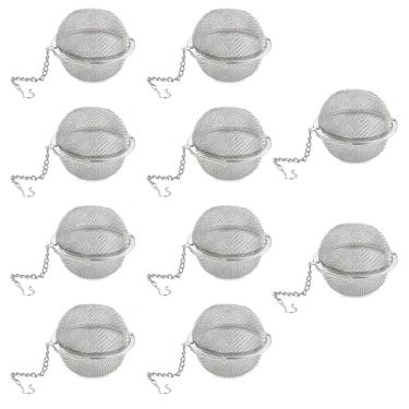 Imagem de Infusores de chá de folhas soltas, infusores de bola de chá para chá solto, filtro de chá de malha extrafina, filtro de chá de aço inoxidável para temperos de ervas e especiarias (10)