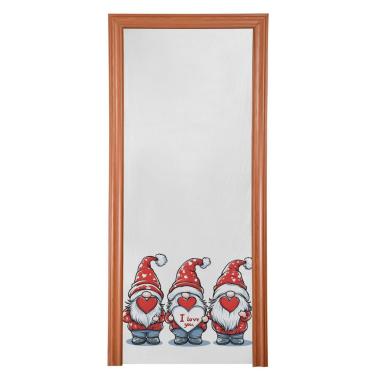 Imagem de ATTX Capa para porta da frente do dia dos namorados - decoração de férias de tecido elástico lavável para festas, casa, decoração de porta da frente, 36 x 98 polegadas (298)