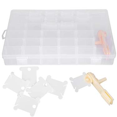 Imagem de GLOGLOW Outros Suprimentos de Costura e Bordado Placa, Kit Enrolador de Linha de Plástico Com 2 Clipes de Fio e Ferramenta de Sinalização Digital, para Acessórios de Costura DIY e Cruz de Organização de Linha de Bordado