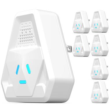 Imagem de Repelente ultrassônico 2026 e repelente interno de insetos, ultrassônico e repelente para baratas, roedores, ratos, insetos, mosquitos, ratos, aranha, formiga, comutação de 3 modos, EPA esbranquiçado