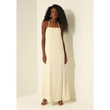 Imagem de Vestido Longo Frente Única Com Decote Reto-Feminino