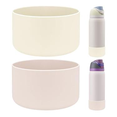 Imagem de HEYSKAY 2 peças de bota de silicone para garrafa de água Owala Flask 1,134 g capa protetora antiderrapante para Owala Twist, FreeSip and Flip garrafa de água de aço inoxidável sem BPA Base inferior da