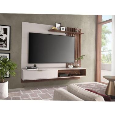 Imagem de Painel Para Tv Suspenso Ambiente Tocantins 1.8 Off White Nogueira Real - Colibri