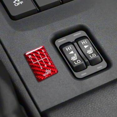 Imagem de BETTERHUMZ Compatível com Toyota GR86 para Subaru BRZ 2013-2025 Fibra de Carbono Carro Botão de Exibição de Mudança de Engrenagem Adesivo Guarnição Acessórios Interiores de Proteção (Estilo C