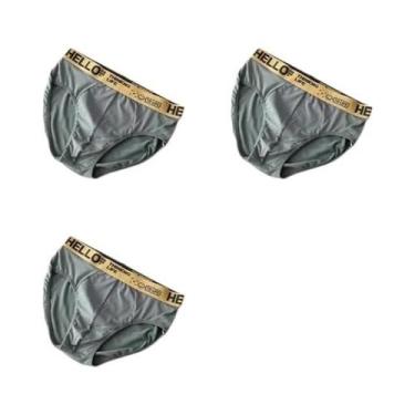 Imagem de Cuecas Esportivas Masculinas De Tamanho Grande, Respiráveis, 3 Peças, 