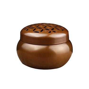 Imagem de U5GAAALPPQ9 Suporte de incenso decoração zen queimador de incenso ornamentos incensário de cobre puro queimador de incenso simples presente para seu amigo aromaterapia (cor: A)