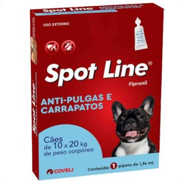 Imagem de Spot line antipulgas e carrapatos 1,34ml para cães de 10 a 20kg coveli