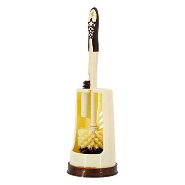 Imagem de Kit de escova de vaso sanitário, escova de vaso sanitário e suporte de vaso sanitário, escova de limpeza de banheiro