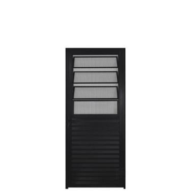 Imagem de Porta de Alumínio com Basculante 210x70cm Hale Esquadrias Abertura Esq