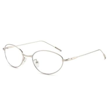 Imagem de Óculos de Sol Punk Oval Metálico Feminino e Masculino com Proteção UV400 para Esportes ao Ar Livre, Corrida e Ciclismo, Prata e Lentes Transparentes