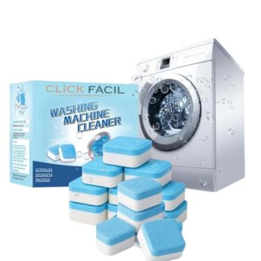 Imagem de kit 12 Pastilhas/Tabletes de Limpeza Máquina de Lavar 15g - CLICK FACIL - 180g para Lava Louças e Máquina de Lavar-Roupas pastilhas concentradas