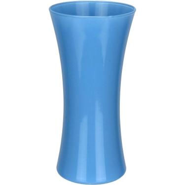 Imagem de Vaso Decorativo Enfeite Casa Redondo Home&co Leitoso Vidro 25x12x12cm Azul