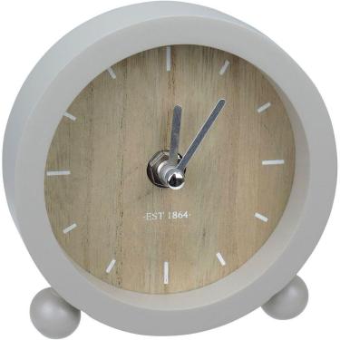 Imagem de Relógio Decorativo Mesa Home&co Mdf 11x11x3cm Cinza