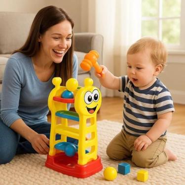 Imagem de Baby Peia Brinquedo Bater Martelinho Criança Presente Bolilinha Menino