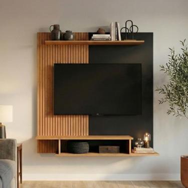 Imagem de Painel para TV até 42 Polegadas Mônaco Ripado com Nichos Cor:RIPADO/PR