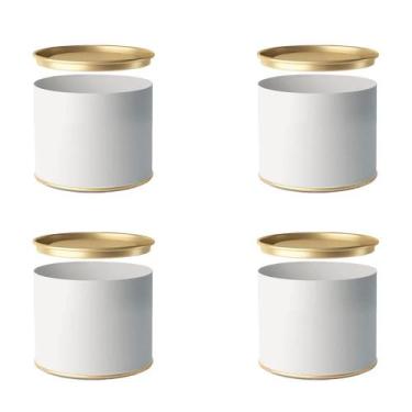 Imagem de Lata de papel Cartão e Metal Branca para Bombons Lembrancinhas Surpres