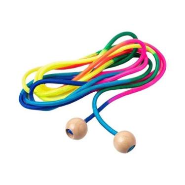 Imagem de Corda De Pular Longa Arco-Íris 5M Com Cabo Antiderrapante Para Criança