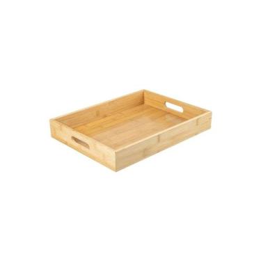 Imagem de Bandeja Sense 37x28,5x5,5cm Bambu C/ Alcas Martiplast Ou, UNICA