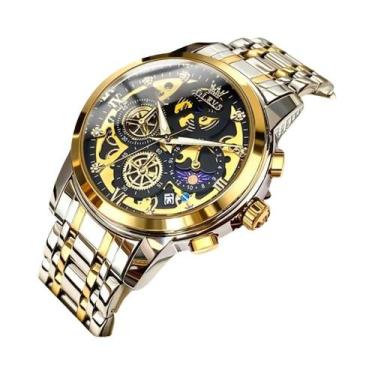 Imagem de Relógio De Pulso Masculino De Luxo À Prova d'Água OLEVS 9947 Estilo Es