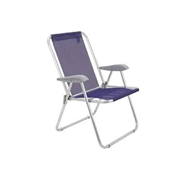 Imagem de Cadeira de Praia Tramontina Creta Master em Alumínio com Assento Roxo