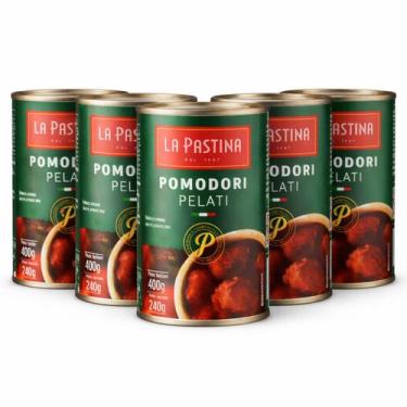 Imagem de Kit 5 Tomates Pelados Italiano LA PASTINA 400g