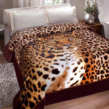 Imagem de Cobertor de Microfibra Casal Kyor Plus - Jolitex, LEOPARDO
