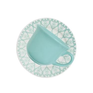 Imagem de Xícara de chá com Pires Estampa Donna Mandala 180ml 1 Unidade - Biona 091082