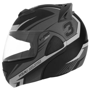 Imagem de Capacete Robocop Escamoteável Pro Tork V-pro Jet 3 Masculino Feminino,
